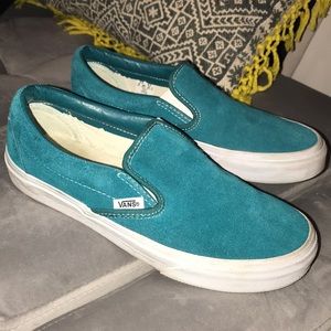 Teal slip on vans 6.5!
